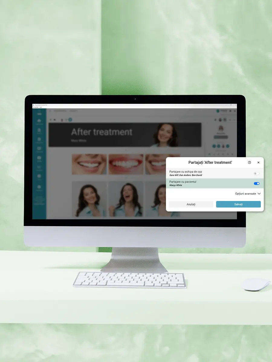 Partage avec les patients fonction d'application logicielle